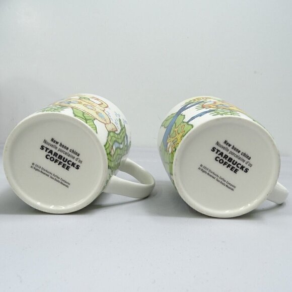 Lot 2 Starbucks Under the Sea Mugs Cup Whale Turtle Submarine Fish Ocean 1 faded - Picture 9 of 9